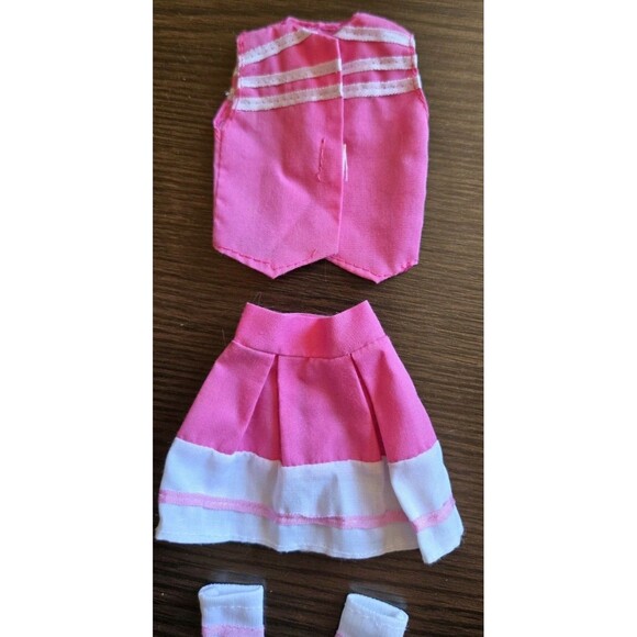 Vintage 80s Barbie Clone Mod Outfit Fashion Doll Skirt Top Vest Socks 4pc Tennis - Picture 5 of 10